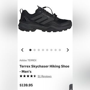 Brand NEW Adidas Terrex Skychaser Men's size 10 Athletic Shoe - Black